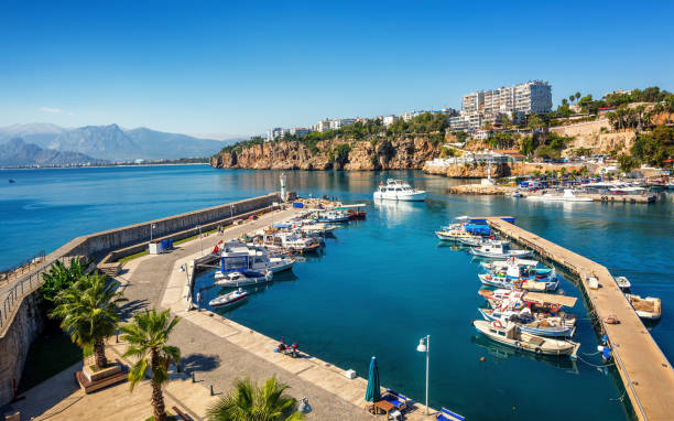 istock Antalya city on Mediterranean sea, Turkey 1049473350