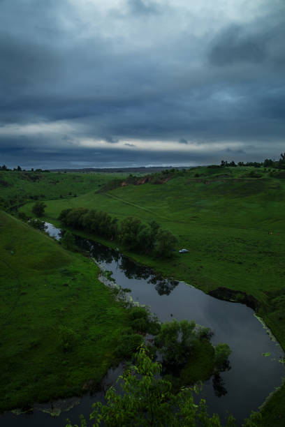 istock River Vorgol in the evening after the sunset. 1049481006