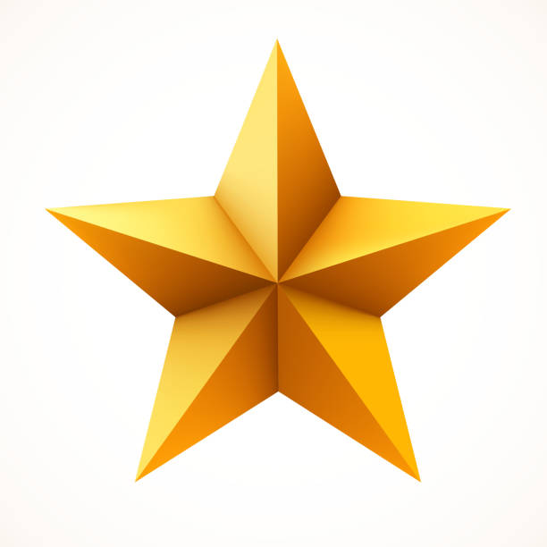 istock Golden star isolated on white Background. Christmas, or award sign. 1049483756