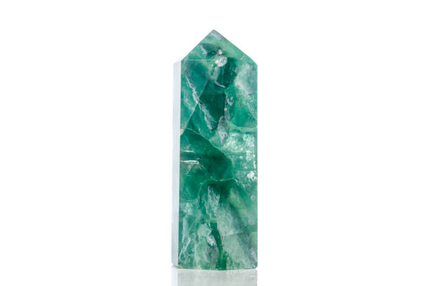 istock Macro mineral stone Fluorite crystal on a black background 1049493466
