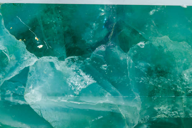 istock Macro mineral stone Fluorite crystal on a black background 1049493762