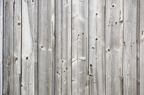 istock Discolored weathered wooden fence 1049498764
