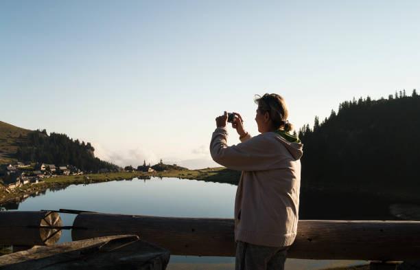 istock Dawn on a mountain lake 1049505544