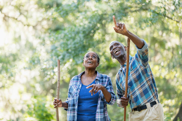 istock Senior African-American couple hiking, exploring 1049505558