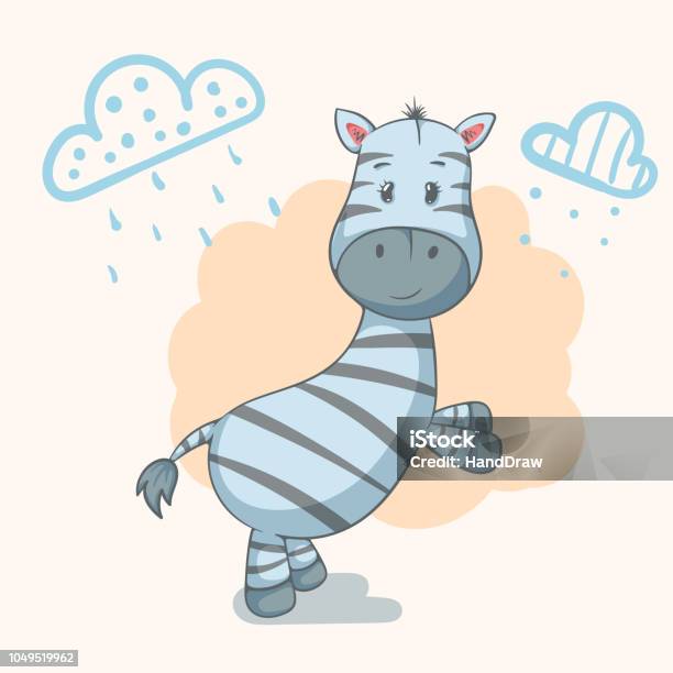 Teddy Zebra Cute Animal Characters Idea For Print Tshirt Stock Illustration - Download Image Now