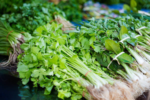istock Thai green vegetables on market 1049519996