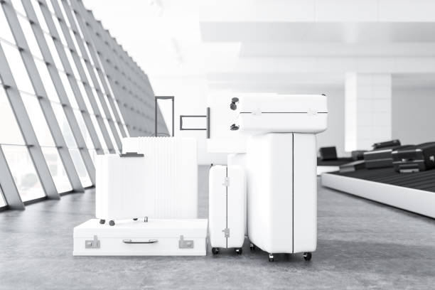istock White luggage in airport building 1049520248