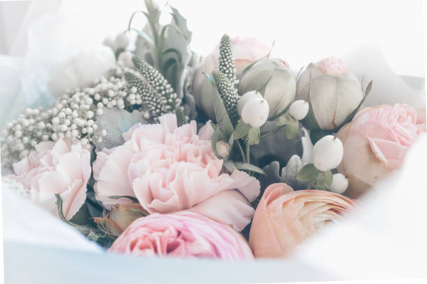 istock delicate bouquet of pastel flowers 1049520532