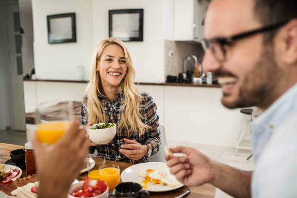 istock Enjoy breakfast with friends 1049526516