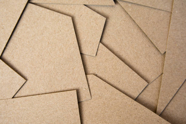 istock Brown paper cut background. Material design background 1049542722