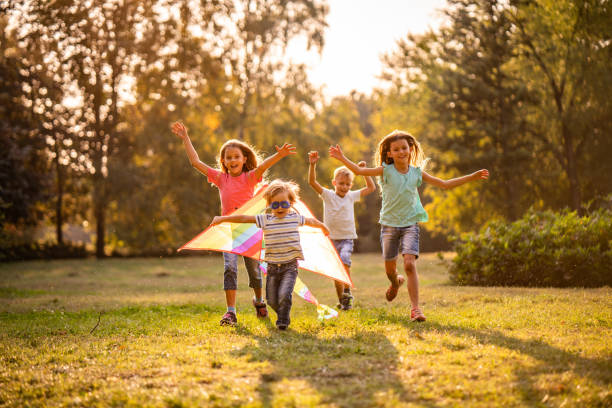 istock Group of kids running to the camera 1049548648
