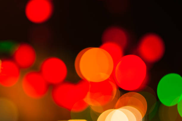 istock Christmas lights defocused background, blur with bokeh 1049563154