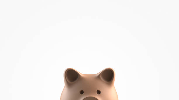 retrato de inspecionar piggybank - iou - fotografias e filmes do acervo