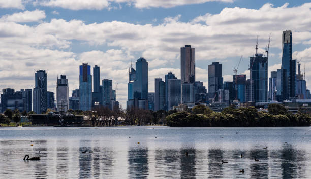 istock Melbourne City Skyline from Albert Park Lake 1049581816