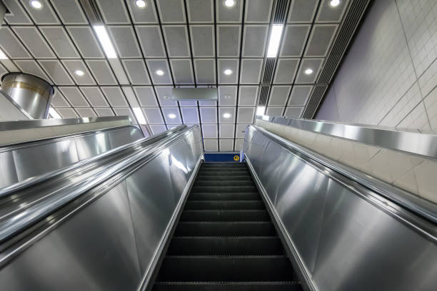 istock Blurred Subway escalators For passengers or travelers 1049586930