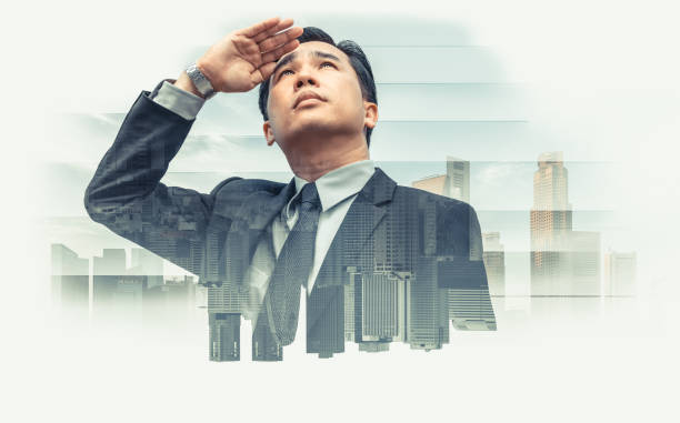 istock Double exposure - Business Leader Vision 1049589812