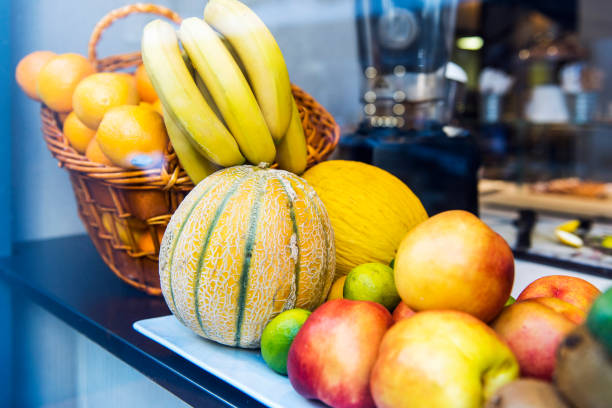 Variation fresh fruits in Milan, Italy