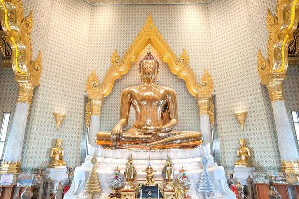 istock Golden Buddha statue at Wat Traimit, Bangkok, Thailand 1049598968