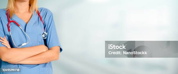 Woman Doctor Working At The Hospital Office Stock Photo - Download Image Now - Education, Healthcare And Medicine, Adult