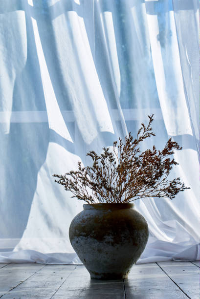 istock Ceramic vase with dry flowers. 1049621274