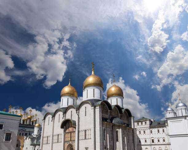 istock Assumption Cathedral (Cathedral of the Dormition, Uspensky sobor). Inside of Moscow Kremlin, Russia (day). 1049661466