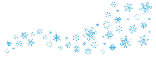 ilustraciones, imágenes clip art, dibujos animados e iconos de stock de flujo de cristal de nieve - ice crystal winter nature ice