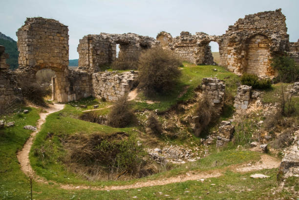 istock Medieval castle in San Leonarsdo de Yaque, Castile and Leon, Spain 1049676712