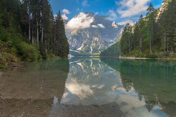 istock Daybreak in late summer at Lake Prags 1049677014