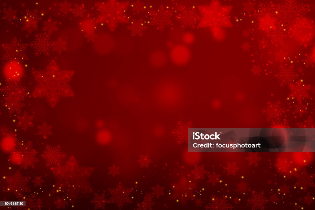 Christmas Snowflakes On Red Background Christmas Stock Photo