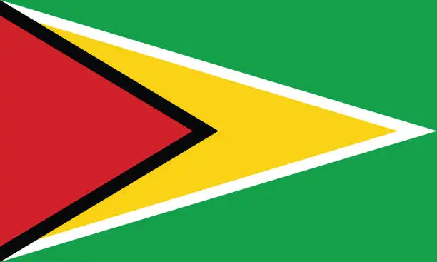 Vector illustration of Flag of Guyana vector illustration