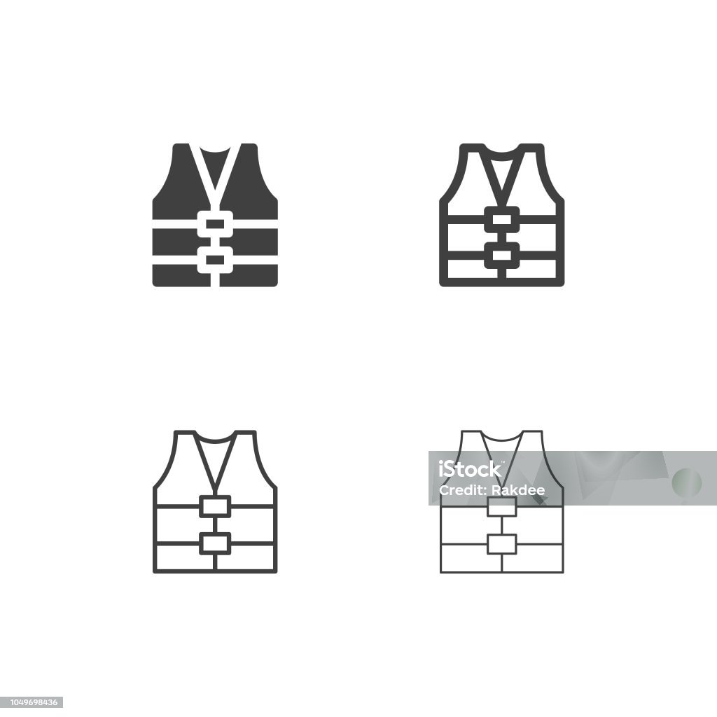 Life Jacket Icons - Multi Series Life Jacket Icons Multi Series Vector EPS File. Life Jacket stock vector