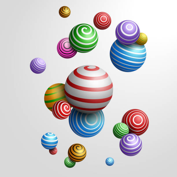 ilustrações de stock, clip art, desenhos animados e ícones de abstract multicolored decorative balls - 2640