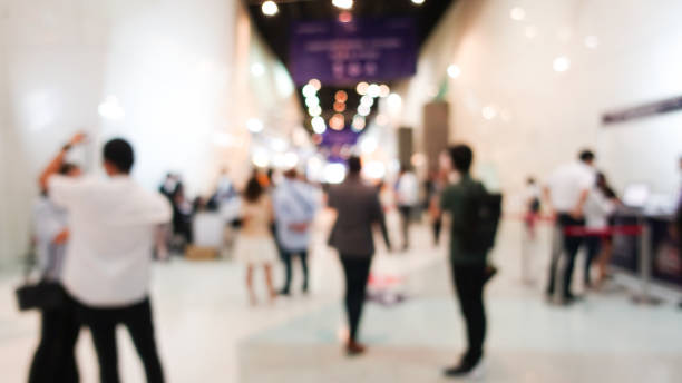 Abstract background blurred many people in the exhibition event Abstract background blurred many people in the exhibition event job fair stock pictures, royalty-free photos & images