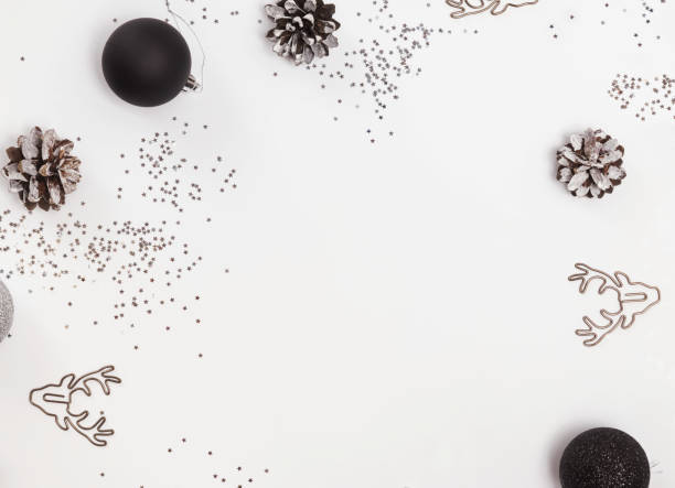 istock Modern Christmas decor on the white background. 1049731138