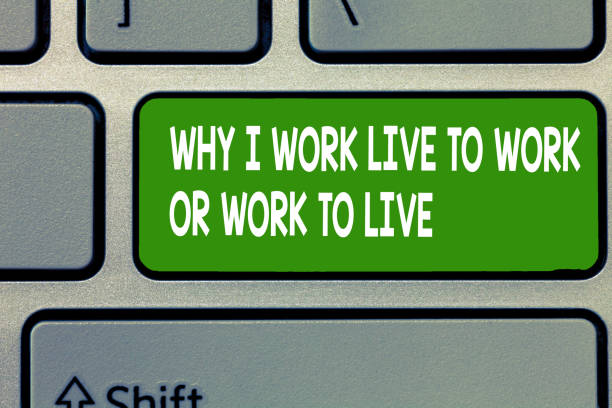 istock Text sign showing Why I Work Live To Work Or Work To Live. Conceptual photo Identifying the priorities in life 1049732842