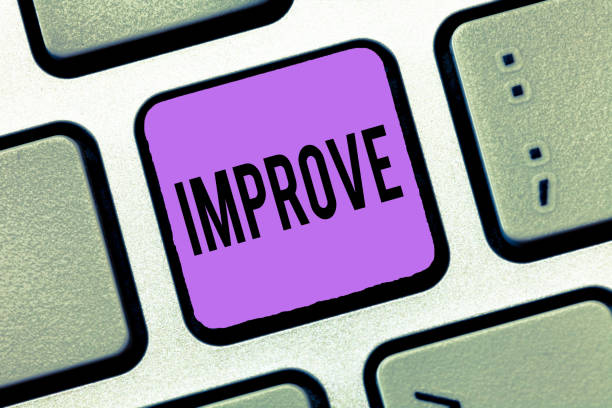 istock Writing note showing Improve. Business photo showcasing Make become better Development increase capacities Grow Change 1049733106
