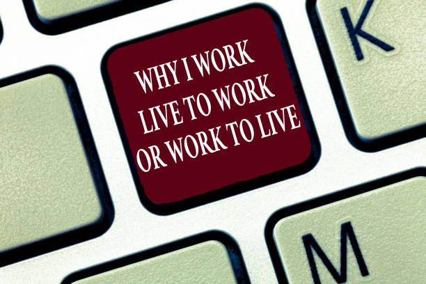 istock Text sign showing Why I Work Live To Work Or Work To Live. Conceptual photo Identifying the priorities in life 1049733352