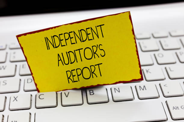 istock Handwriting text writing Independent Auditor s is Report. Concept meaning analyze Accounting and Financial Practices 1049736504