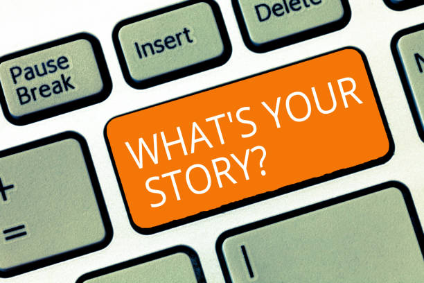 istock Text sign showing What s is Your Story question. Conceptual photo Relate Something About YourselfAny Updates 1049736632