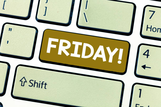 Word writing text Friday. Business concept for Last day of working week Start weekend Relax time Holiday leisure