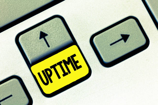 istock Writing note showing Uptime. Business photo showcasing time during which machine especially computer is in operation 1049736850
