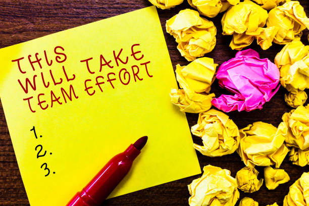 istock Word writing text This Will Take Team Effort. Business concept for something done by a group or cluster of people 1049736918