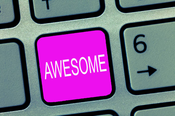 istock Handwriting text Awesome. Concept meaning Something spectacular amazing fantastic extremely impressive good 1049737096