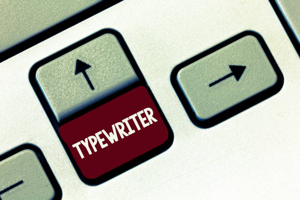 istock Word writing text Typewriter. Business concept for Electric electronic analysisual machine with keys to type characters 1049737142