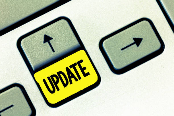 istock Writing note showing Update. Business photo showcasing Up to date Make something more modern or updated newer version 1049737686