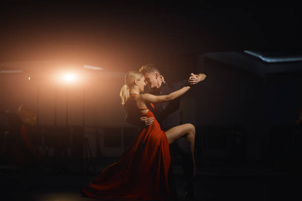 Beautiful passionate dancers dancing Passionate dances, concept of love and movement tango dance stock pictures, royalty-free photos & images