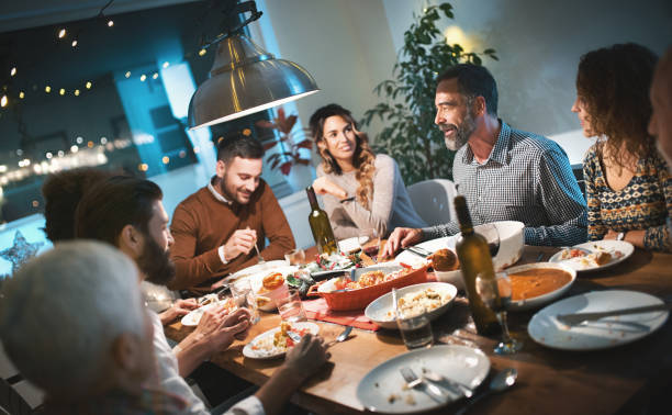 istock Family having dinner on Christmas eve. 1049743332