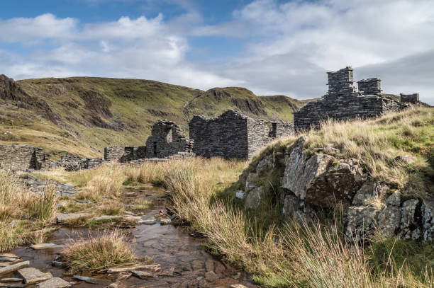 Cwmorthin Slate Quarry at Blaenau Ffestiniog The abandoned Cwmorthin Slate Quarry at Blaenau Ffestiniog in Snowdonia, Wales snowdonia stock pictures, royalty-free photos & images