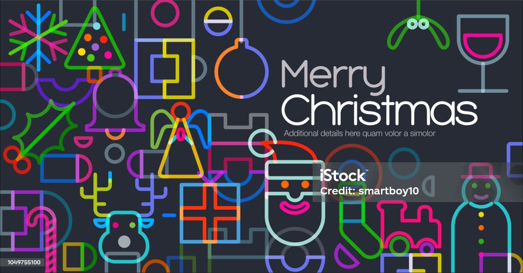 Christmas Greeting Geometric icon Christmas Greeting Christmas stock vector