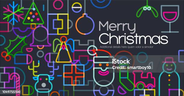 Christmas Greeting Stock Illustration - Download Image Now - Christmas, Icon Symbol, Toy